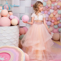 2017 Tulle Satin Lace Tiered Button Little Princess Flower Girl Dresses